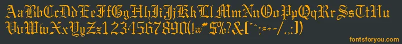 フォントGargoylesskRegular – 黒い背景にオレンジの文字
