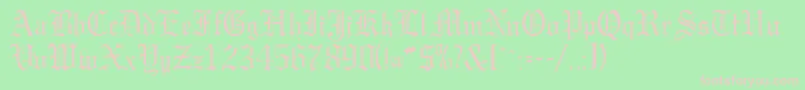 GargoylesskRegular Font – Pink Fonts on Green Background