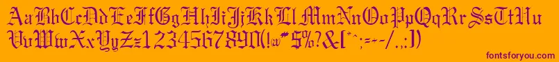 GargoylesskRegular Font – Purple Fonts on Orange Background