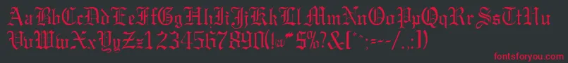 GargoylesskRegular Font – Red Fonts on Black Background