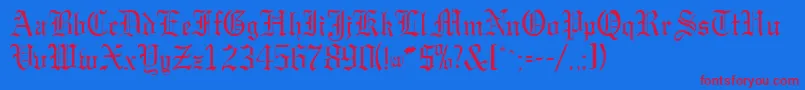 Шрифт GargoylesskRegular – красные шрифты на синем фоне