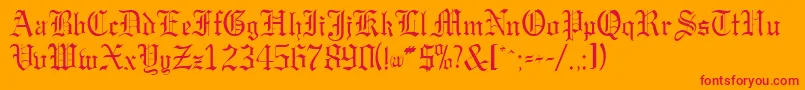 fuente GargoylesskRegular – Fuentes Rojas Sobre Fondo Naranja