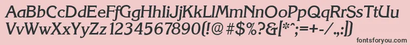 KorinthserialMediumItalic Font – Black Fonts on Pink Background