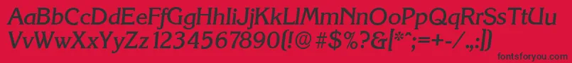 KorinthserialMediumItalic Font – Black Fonts on Red Background