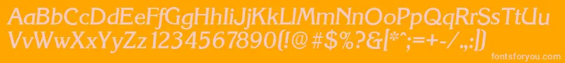 KorinthserialMediumItalic Font – Pink Fonts on Orange Background