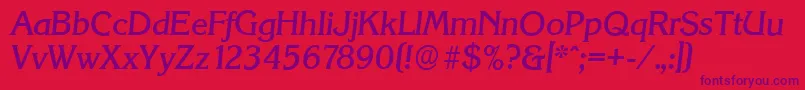 KorinthserialMediumItalic Font – Purple Fonts on Red Background