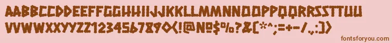 HanaleifillRegular Font – Brown Fonts on Pink Background