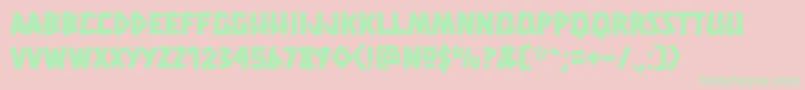 HanaleifillRegular Font – Green Fonts on Pink Background