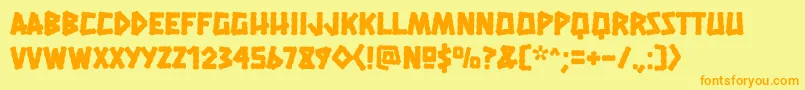 More about HanaleifillRegular Font HanaleifillRegular Font – Orange Fonts on Yellow Background