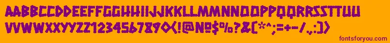 HanaleifillRegular Font – Purple Fonts on Orange Background