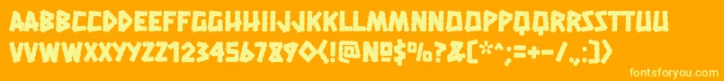 Police HanaleifillRegular – polices jaunes sur fond orange