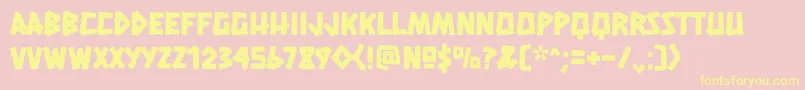 HanaleifillRegular Font – Yellow Fonts on Pink Background