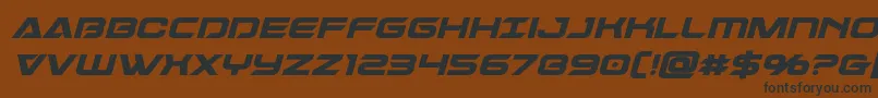 Шрифт Dameronboldital – чёрные шрифты на коричневом фоне