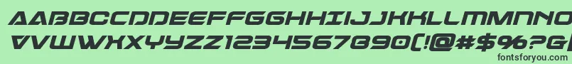 Czcionka Dameronboldital – czarne czcionki na zielonym tle