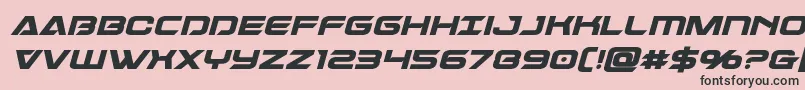 Dameronboldital Font – Black Fonts on Pink Background