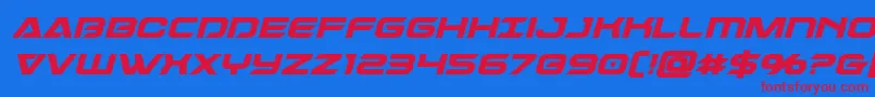 Шрифт Dameronboldital – красные шрифты на синем фоне