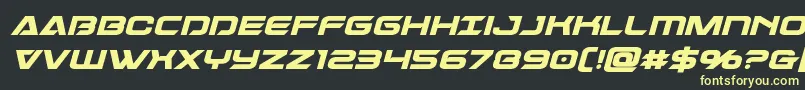 Шрифт Dameronboldital – жёлтые шрифты на чёрном фоне