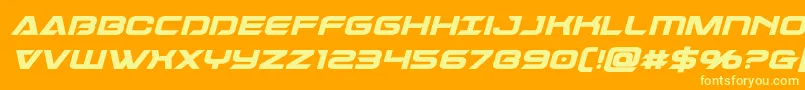 Czcionka Dameronboldital – żółte czcionki na pomarańczowym tle