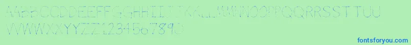 Шрифт Airbrush – синие шрифты на зелёном фоне