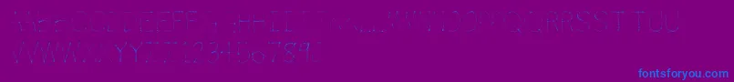 フォントAirbrush – 紫色の背景に青い文字