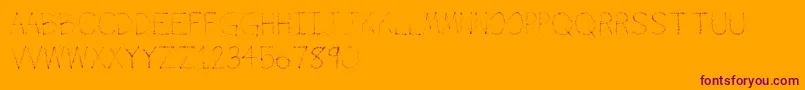 Czcionka Airbrush – fioletowe czcionki na pomarańczowym tle