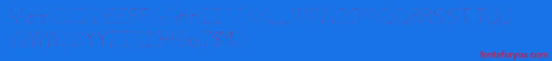 フォントAirbrush – 赤い文字の青い背景