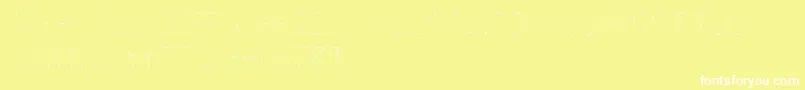 フォントAirbrush – 黄色い背景に白い文字