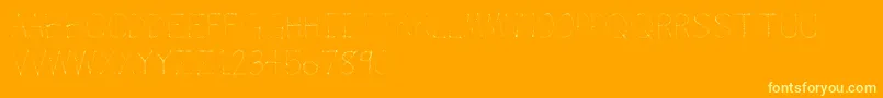 Fonte Airbrush – fontes amarelas em um fundo laranja