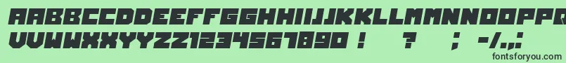 OwnersItalic Font – Black Fonts on Green Background