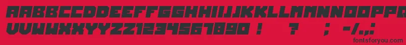 OwnersItalic Font – Black Fonts on Red Background