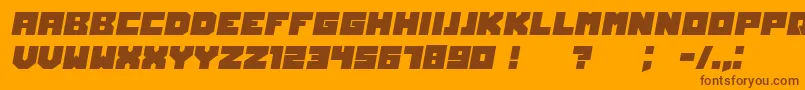 OwnersItalic Font – Brown Fonts on Orange Background