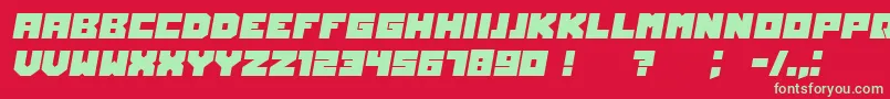 fuente OwnersItalic – Fuentes Verdes Sobre Fondo Rojo