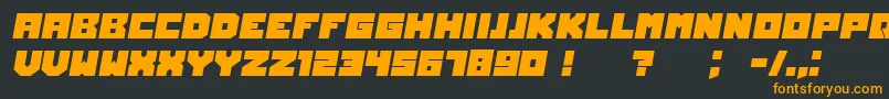 Шрифт OwnersItalic – оранжевые шрифты на чёрном фоне
