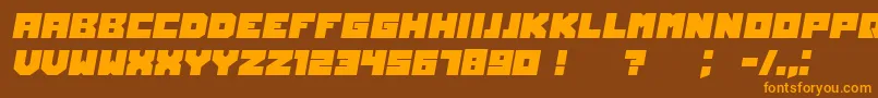 OwnersItalic Font – Orange Fonts on Brown Background