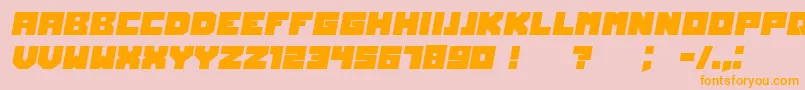 Шрифт OwnersItalic – оранжевые шрифты на розовом фоне