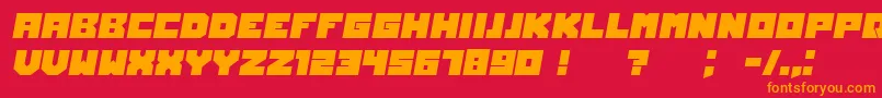 OwnersItalic Font – Orange Fonts on Red Background