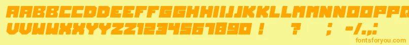OwnersItalic Font – Orange Fonts on Yellow Background