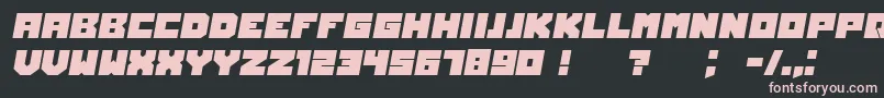 OwnersItalic-Schriftart – Rosa Schriften auf schwarzem Hintergrund