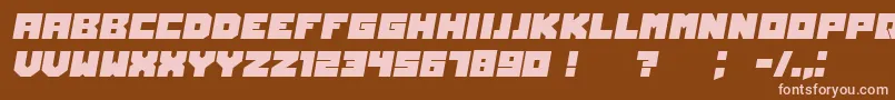 Fonte OwnersItalic – fontes rosa em um fundo marrom