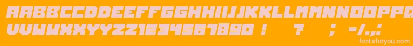 Lisätietoja OwnersItalic-fontista OwnersItalic-fontti – vaaleanpunaiset fontit oranssilla taustalla