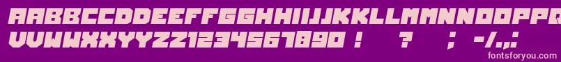 OwnersItalic Font – Pink Fonts on Purple Background