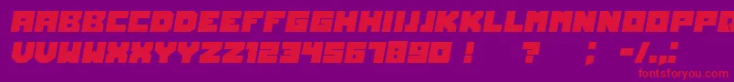fuente OwnersItalic – Fuentes Rojas Sobre Fondo Morado