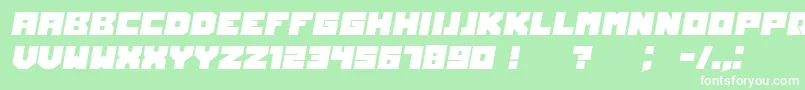 フォントOwnersItalic – 緑の背景に白い文字