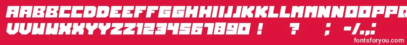 Шрифт OwnersItalic – белые шрифты на красном фоне