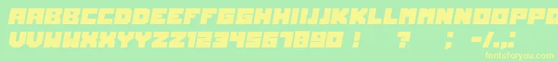 Police OwnersItalic – polices jaunes sur fond vert