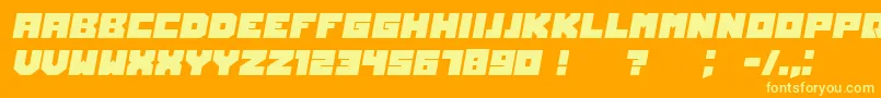 OwnersItalic Font – Yellow Fonts on Orange Background