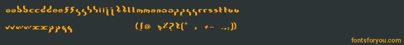 フォントZyxTof – 黒い背景にオレンジの文字