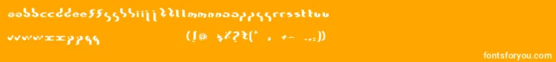 フォントZyxTof – オレンジの背景に白い文字