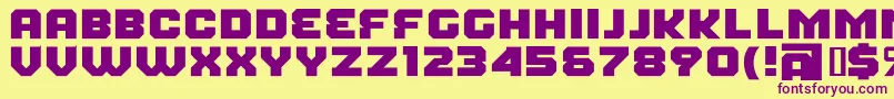 FearFactorBlack Font – Purple Fonts on Yellow Background