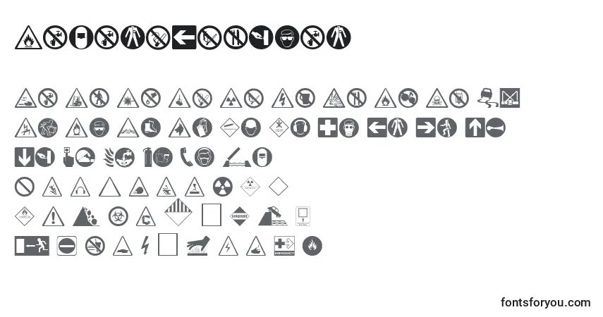 Fuente HazardRegular - alfabeto, números, caracteres especiales